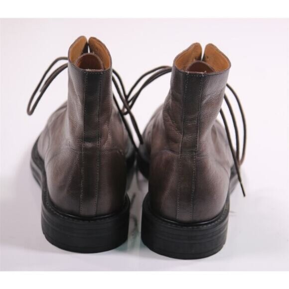 Magnanni Brown Pebble Gray Captoe Ankle Boots - Picture 5 of 7